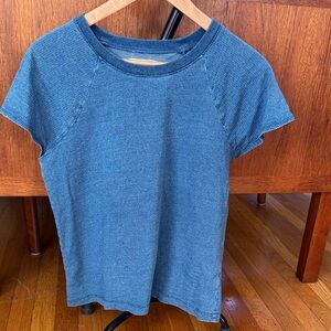 Madewell SM blue cotton top